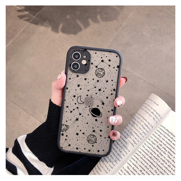 Cartoon Planet Stars Shockproof Phone Case For iPhone 11 12 13 14 Pro XR XS Max 7 8 6 Plus X SE 2020 Clear Cute Back Cover Coque xuanjing unisex