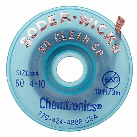 

Chemtronics 60-4-10 Soder Wick No Clean SD Desoldering Braid