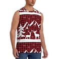 thumbnail image 2 of Pofeuu Christmas Buffalo Plaid Print Men's Muscle T-Shirt, Sleeveless, Muscle Tank, Classic Muscle Tee Top For Men Casual Sleeveless Muscle T-Shirt Trendy Clothes-3X-Large, 2 of 7