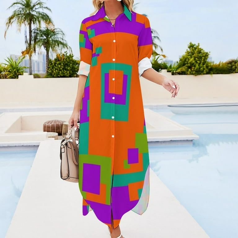 Mango Tango Long Sleeved Shirt Dress women long dresses ladies dresses for  special occasions ladies dresses for women - Walmart.com