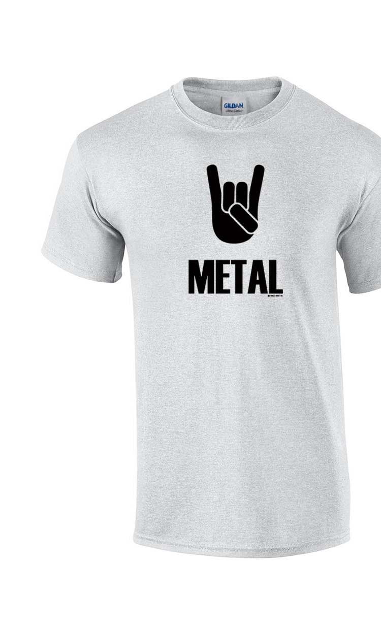 Heavy Metal Short Sleeve T-shirt Rock On Metal Music Alternative Bullhorn Horns - Picture 41 of 89