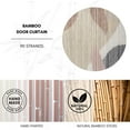 thumbnail image 3 of Decorative Beaded Door Curtain - Beige Autumn Leaves Design, 36 x 79 Inches, Natural Bamboo Beads for Doorways, Room Dividers and Home Decor - Handcrafted, Easy to Install, 3 of 8