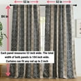 thumbnail image 2 of THD Willy Boho Damask Striped Patterned Window Back Tab Rod Pocket Curtains Bedroom - Light Blocking Darkening Window Panels, Set of 2, 2 of 8