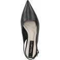 thumbnail image 4 of Franco Sarto Women's Marlow Slingback Kitten Heel Pump Black Leather 7.5M, 4 of 5
