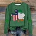 thumbnail image 4 of AherBiu St. Patrick's Day Sweatshirts for Women Crewneck Long Sleev Clover Printed Lightfleece Lined Spring Clothes, 4 of 4