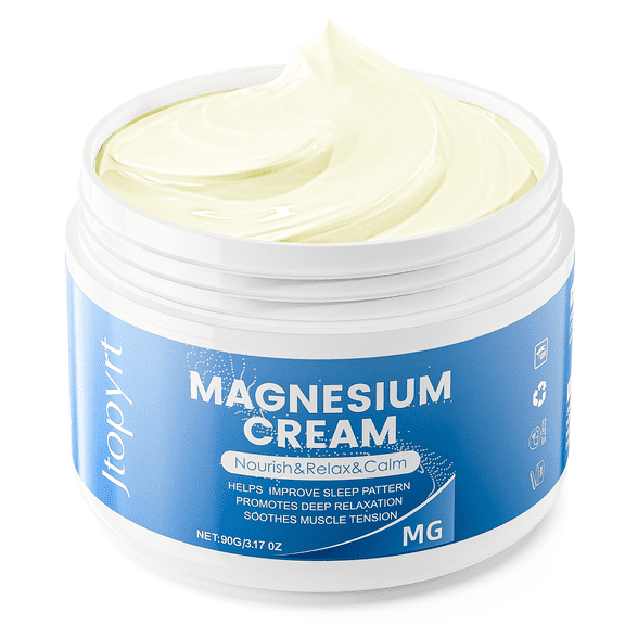 Jtopyrt Magnesium Cream - Soothes Muscle Soreness and Eases Joint Discomfort, At-Home Relief for Women