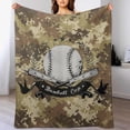 thumbnail image 4 of Baseball Blanket Ball Throw Blanket Sports Blanket Gifts Boys Warm Soft Blanket for Couch Sofa Bed 60"x80", 4 of 6