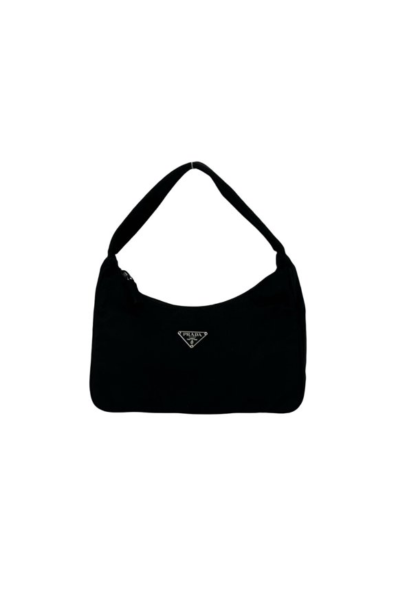 Pre-Owned PRADA Prada Triangle Logo Plate Hardware Nylon Tessuto Mini Handbag Accessory Pouch...