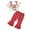 Red, variant on Musuos Toddler Girl Summer Outfit 6 12 18 24M 3 4Y Cow Head Tie-Up Spaghetti Strap Tank Tops and Flare Pants 2Pcs Clothes Set