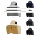 thumbnail image 2 of HuangHuanChen Bucket Hats for Women Summer Outdoor Wide Brim Sun Hat UPF50+ Fishing Hat with Neck Flap Breathable Adjustable Chin Strap Foldable UV Protection Sun Hats One Size, 2 of 2