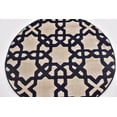 thumbnail image 3 of Unique Loom Trellis Round Geometric Modern Area Rugs, Blue, 3 of 8