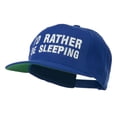 thumbnail image 2 of I'd Rather Be Sleeping Embroidered Flat Bill Cap - Royal OSFM, 2 of 5