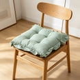 thumbnail image 4 of MTBLYS Cojín decorativo con volantes y capitoné para silla|Almohadilla decorativa para asiento con base antideslizante|relleno de algodón suave y grueso para comedor|cocina, 4 of 6