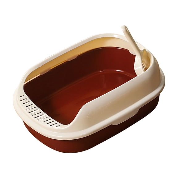YWMJZEU Cat Kitten Toilet Pet Litter Tray Bedpan Cat Litter Coffee