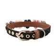 thumbnail image 4 of Collar de Mascotas Ajustable, Flor de Diamante de Moda Material de Pu Suave Hebilla Fácil 2 Opciones de Tamados para Gatos Perros Pequeños Show de Fiesta de Uso Diario, 4 of 7