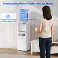thumbnail image 4 of KNDKO Water Dispenser with Ice Maker,Top Loading Hot & Cold Water Cooler for 5 Gallon Bottles,33LBS/24H Bullet Ice Maker Output,Child Safety Lock,Ideal for Home,Office,Garage - White, 4 of 7