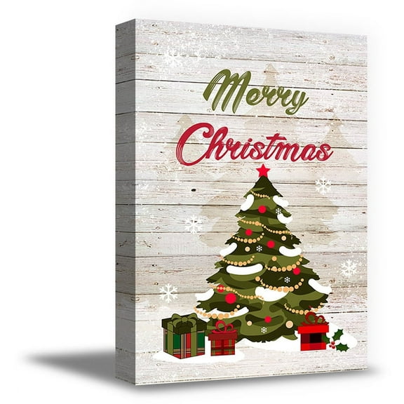 Awkward Styles Christmas Wall Art Canvas Green Christmas Tree Home Decor Prints