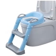 thumbnail image 1 of Asiento de Entrenamiento para Baño con Escalera Antideslizante, Plegable Adaptador WC Reductores, Cojín Blando Extraíble, Altura Regulable Baño Entrenador, 1 of 9