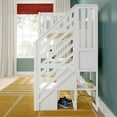 thumbnail image 6 of Classic Twin High Loft (ladder on end) + Desk + Staircase, White, 6 of 14