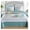 Frost Blue, variant on 3 Piece Quilted Bedspread Set, Turquoise Teal King - Lightweight Coverlet, Printed Quilt, Bedding Throw Blanket, Oversize Ensemble, Katrina Blue, 100% Polyester