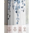 thumbnail image 7 of Blue Eucalyptus Leaves Semi Sheer Curtains 96 Inch Length 2 Panels Set, Summer Farmhouse Botanical Sheer Kitchen Curtain Privacy Voile Window Curtain for Living Room Bedroom Rod Pocket Drapes, 7 of 7