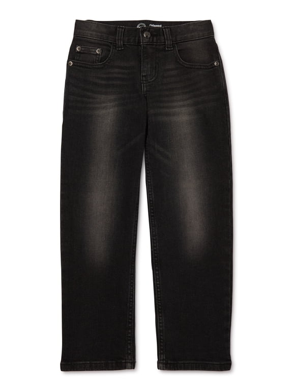 Boys' Relaxed Fit Denim Jeans, Single Pack, Sizes 4-18 Regular
