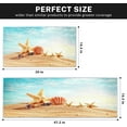 thumbnail image 4 of Beach Sea Shell Tropical Kitchen Rugs and Mats Non Skid Washable Set of 2, Ocean Summer Wood Blue Kitchen Runner Rug, Farmhouse Kitchen Floor Mat Under Sink Mat Throw Rug for Doormat, 4 of 6