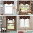 thumbnail image 6 of Tie Up Valances for Windows, Brown Adjustable Valance Curtains Window Treatment for Living Room/Bedroom Windows, Spring Flora Rod Pocket Kitchen Curtains & Drapes 42x12 Inch, 6 of 9