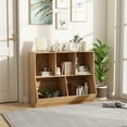 thumbnail image 3 of Giantex 5-Cubby Toy Storage Organizer, Wooden Kids Bookshelf, Bookcases for Playroom, Natural, 3 of 7