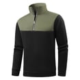 thumbnail image 1 of pstuiky mangas largas para hombre, Sudadera con capucha para hombre, de color block y cadena de un cuarto, estilo informal y de moda, de manga larga. salir tops l, 1 of 5
