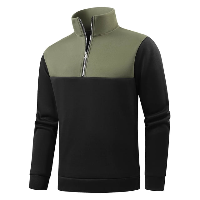 pstuiky mangas largas para hombre, Sudadera con capucha para hombre, de color block y cadena de un cuarto, estilo informal y de moda, de manga larga. salir tops l