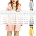 thumbnail image 3 of Girls' Winter Jacket, Solid Color Hooded Jacket for Medium to Large Children, 3 of 7