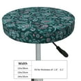 thumbnail image 4 of Honeii Vintage Floral Bar Stool Covers – Perfect Fit for 12" to 14" Round Stools, Crease-Resistant, Stretchy, Washable & Dustproof Seat Slipcovers-12 inch, 4 of 7