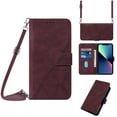 thumbnail image 1 of ELEHOLD for iPhone 14 Pro Max Wallet Case, Premium PU Leather Removable Adjustable Crossbody Shoulder Strap Magnetic Stand Card Slots Kickstand Shockproof Flip Cover Case for Women Men,Winered, 1 of 11