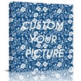 thumbnail image 2 of Blue White Floral Wall Art Painting on Canvas, Farmhouse Retro Botanical Leaves Canvas Art Home Prints Wall Art Framed Modern Artwork for Living Room Bedroom Wall Decor 12x12in, 2 of 9