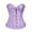 A08 Purple, variant on LEKDFST A Lace Corset Tops for Women Floral Renaissance Lace Up Boned Overbust Corset Bustier XL