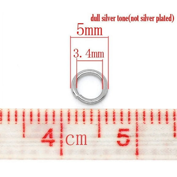 J165 - 500 pcs 304 Stainless Steel Open Jump Rings 5mm - 20 Gauge (0.8mm Thick) - High Quality - Tarnish Resistant!