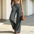 thumbnail image 7 of GUACER Womens Palazzo Pants Trendy High-Waisted with Belt Loops Pleated Wide Leg Trousers for Business Casual & Office, 7 of 7