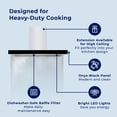 thumbnail image 2 of Hauslane Chef Series WM-739 30-inch Wall Mount Range Hood | T-Style with Black Glass Panel | 3 Speed, Professional Suction, Touch Control, Baffle Filters | Vented or Ductless, 2 of 11