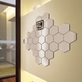 thumbnail image 1 of 32Pcs Acrylic Mirror Wall Stickers Hexagon Shape Reflective Smooth Home Party Decorations Decals Waterproof Stereo Wallpaper Classroom Door Party, 1 of 7