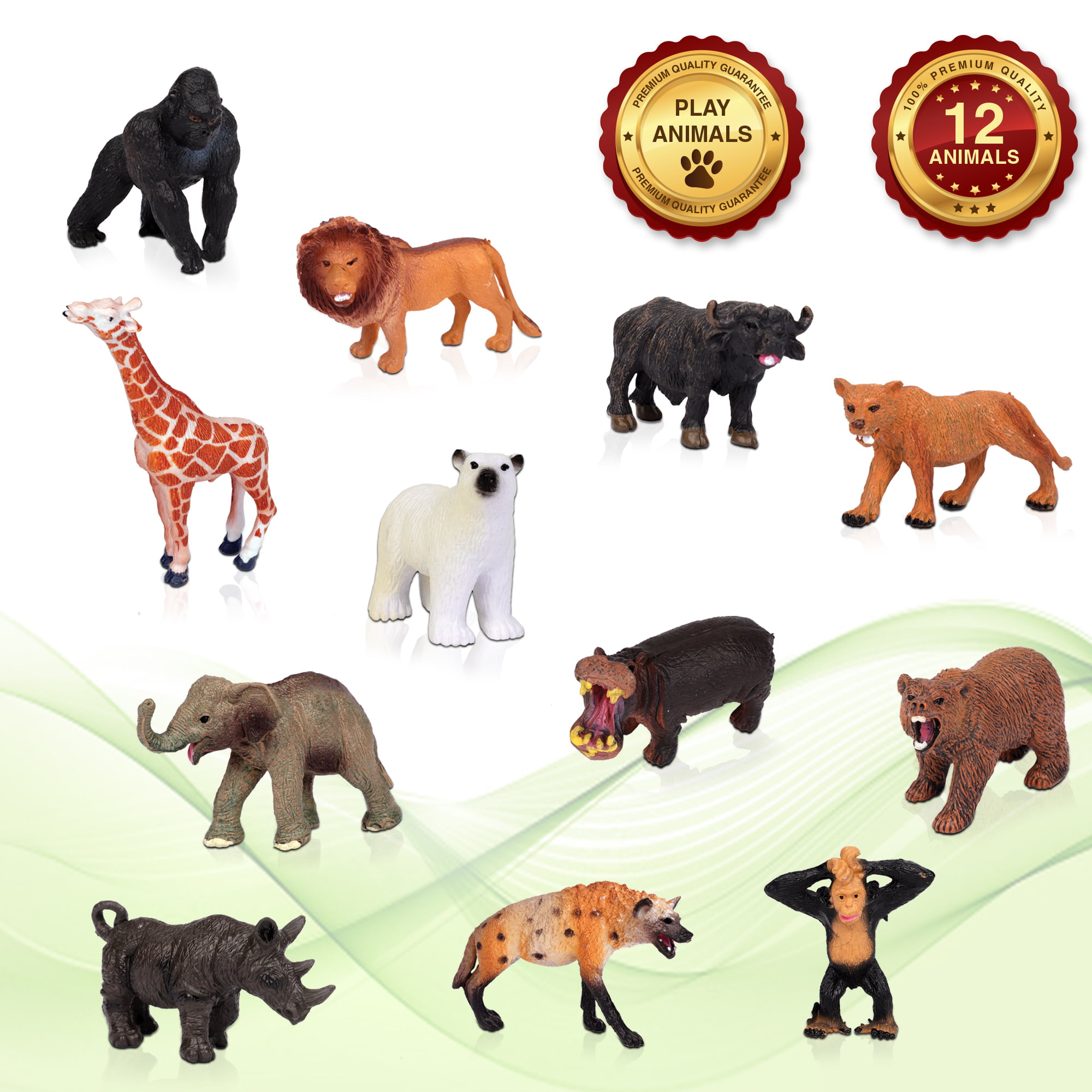 Lekebaby Animal Playset with 36 Realistic Animal Figures to Create an Animal World Great Educational Animal Toys for 3,4,5,6 Years Old Boys /& Girls