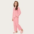 thumbnail image 3 of KyCheLot Pajamas Set for Girls Long Sleeve Tops and Pants with Pockets Pjs Soft Cute Sleepwear Home 3-12 Years, 3 of 4