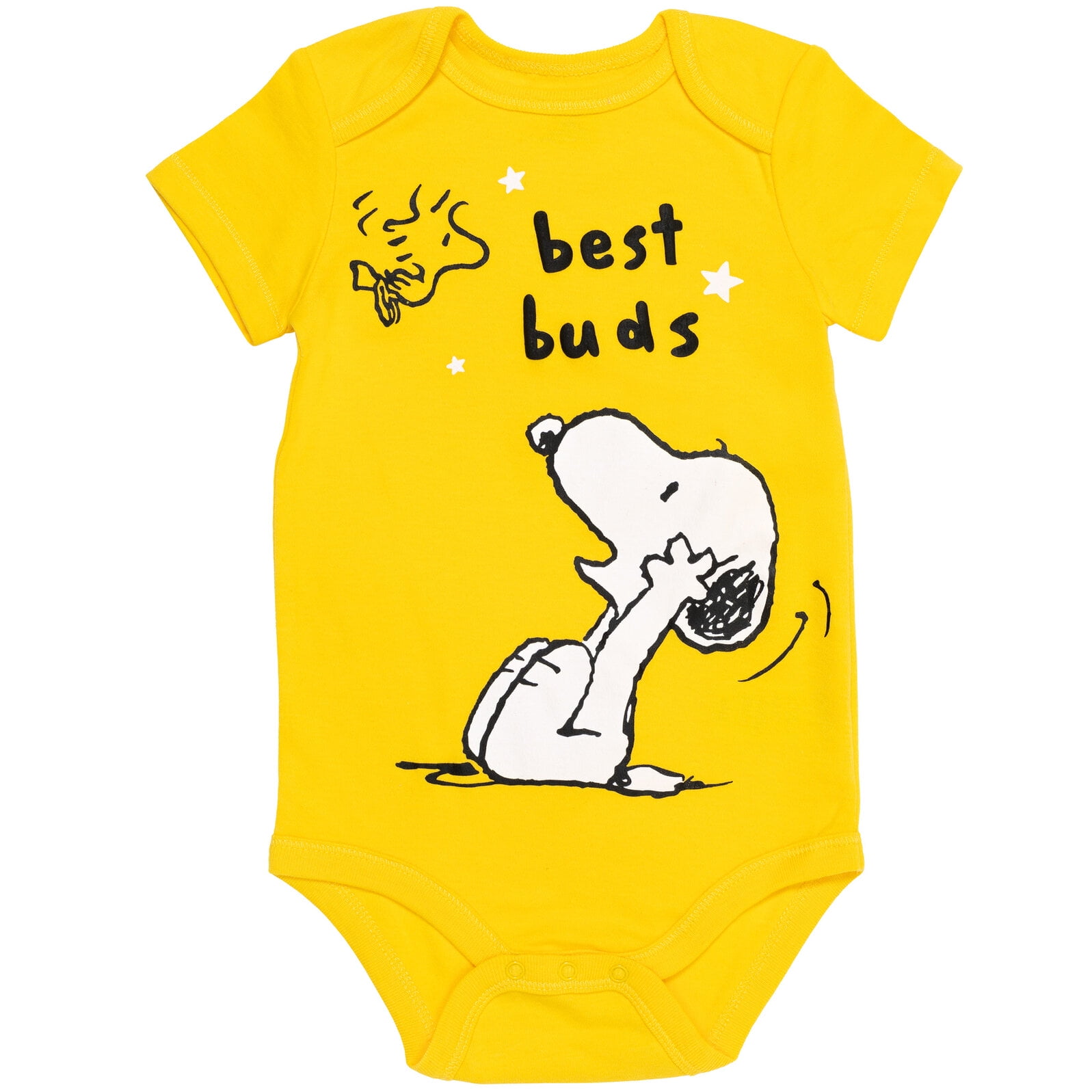PEANUTS Snoopy Charlie Brown 5 Pack Bodysuits Newborn to Infant