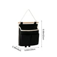 thumbnail image 3 of Wall Mounted Hanging Storage Bag, Bedside Hanging Organizer Pouch with Multi Pockets, Space Saving Holder for Bedroom Living Room Home Phone Remote Accessories Storage, Black, 3 of 7