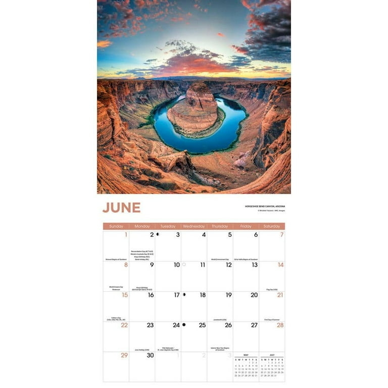 【SALE】 Carousel Calendars, National Wonders 2025 Wall Calendar 手帳・カレンダー