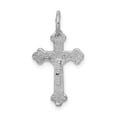 thumbnail image 4 of 14k White Gold Diamond-cut Crucifix Charm Pendant, 4 of 4