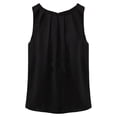 thumbnail image 1 of Débardeur en Chiffon d'Été pour Femmes avec Col Rond Sans Manches, 1 of 7