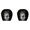 J 2 Pack Scary Face Car Headrest Covers#4, variant on Spooky Scary Headrest Covers for Cars, Realistic Horror Character Face Stretch Head Rest Cover, Universal Fit Washable Decorative Car Seat Headrest Wrap (C)