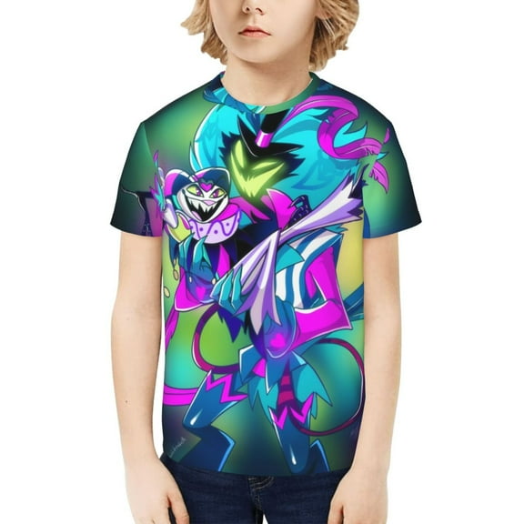 Helluva Boss Kids T-Shirt 3d Printed Graphic T-Shirts Boys And Girls Short Sleeve Shirts For Youth Kids X-Small