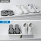 thumbnail image 3 of Estante de zapatos de 2 piezas Estante de almacenamiento de zapatos simple Bandeja de zapatos multifuncional (Blanco / Gris), 3 of 5